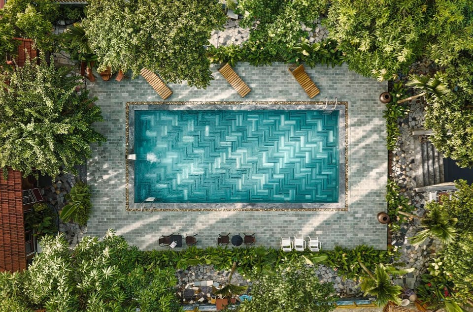 Day, Bird's eye view, Swimming pool