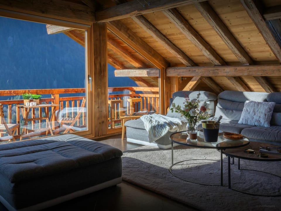 Winter, View (from property/room), Living room, Seating area