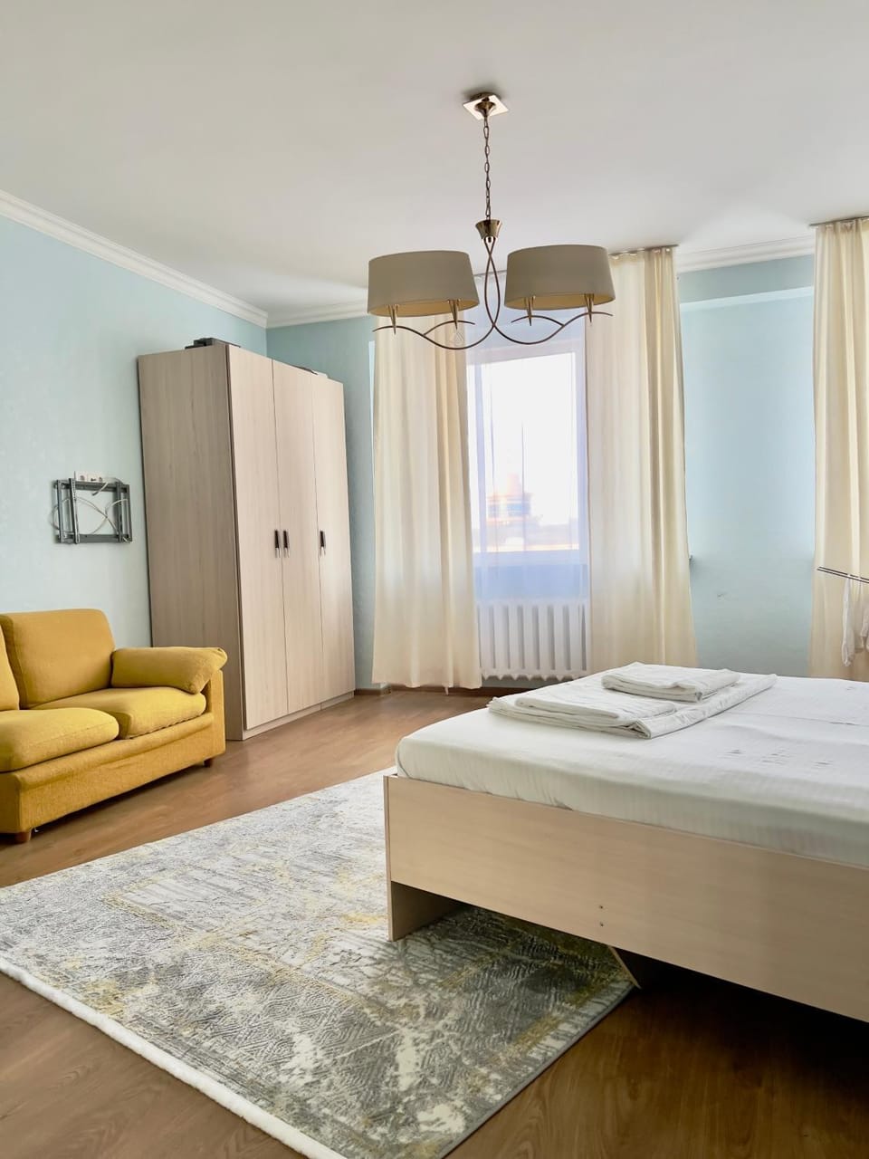 Bed, Photo of the whole room, Bedroom, wardrobe