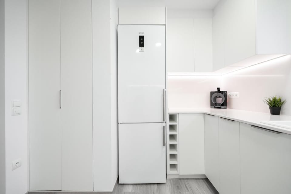Kitchen or kitchenette, oven, wardrobe