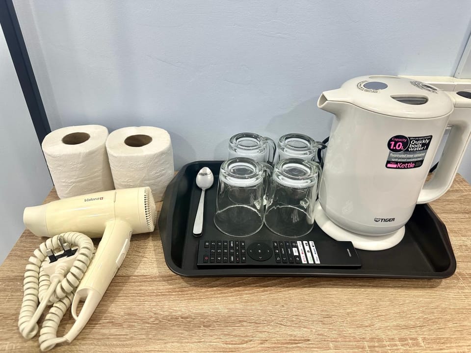Coffee/tea facilities, hair dryier