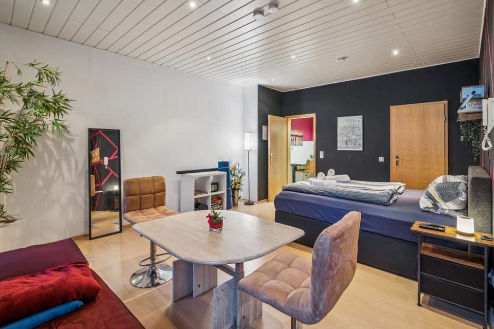 Bed, TV and multimedia, Living room, Photo of the whole room, Seating area, Bedroom