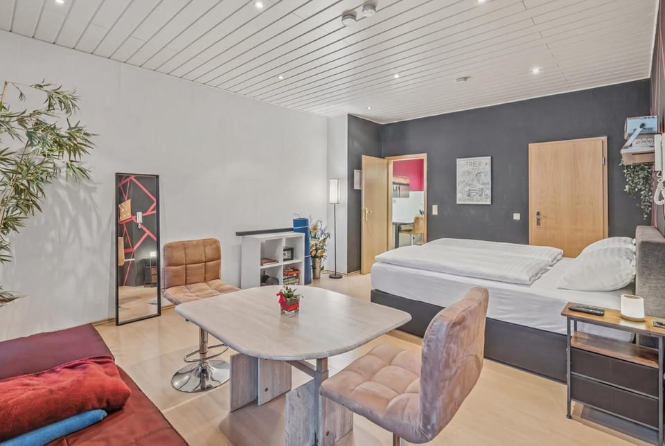Bed, TV and multimedia, Living room, Photo of the whole room, Seating area, Bedroom