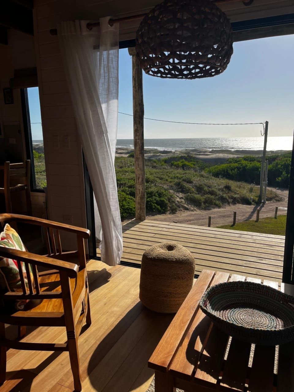 Day, Natural landscape, View (from property/room), Balcony/Terrace, Living room, Sea view, Sunrise, storage