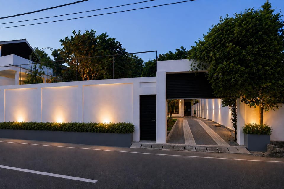 Property building, Night, Street view