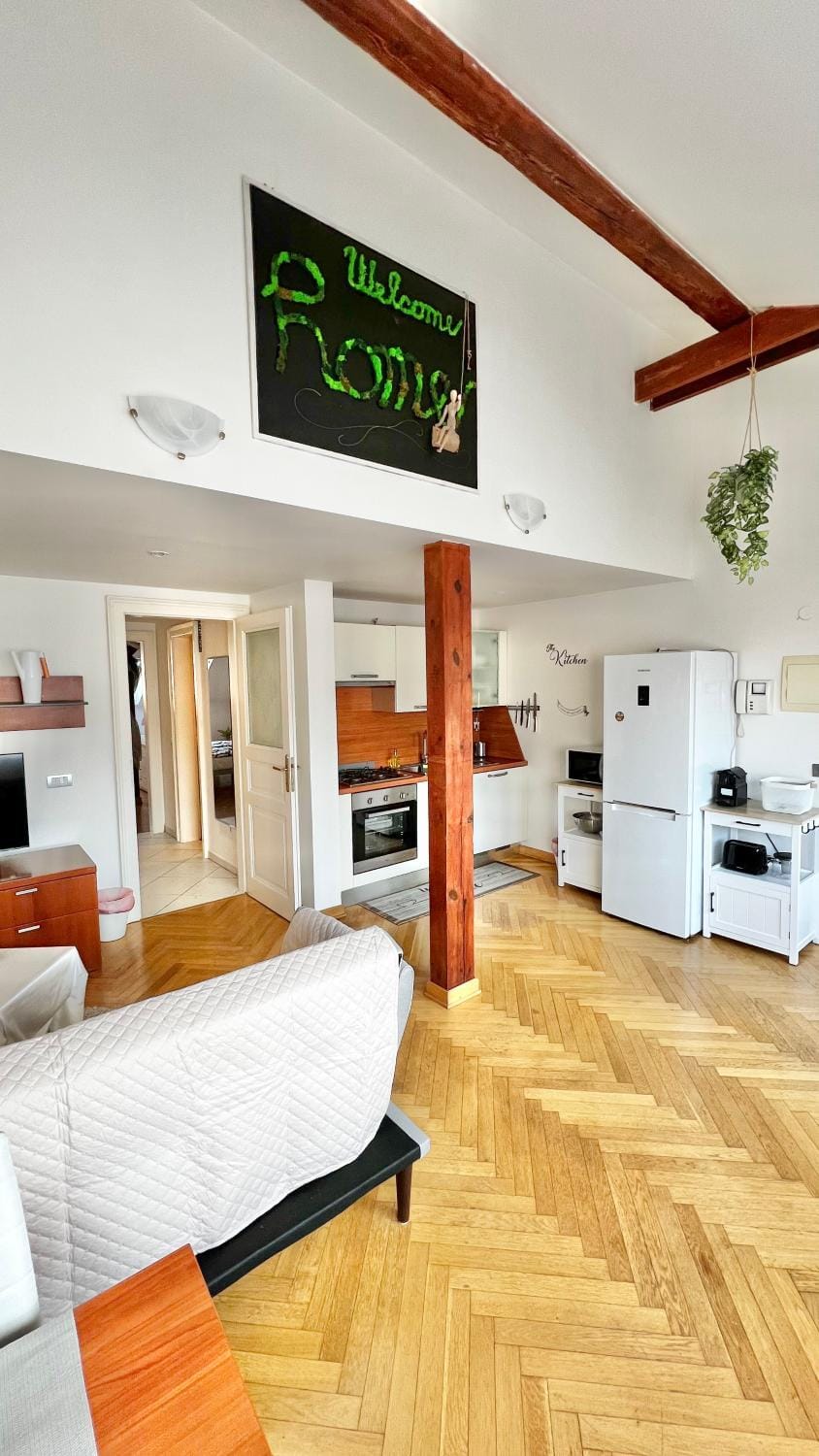 Living room, oven, stove