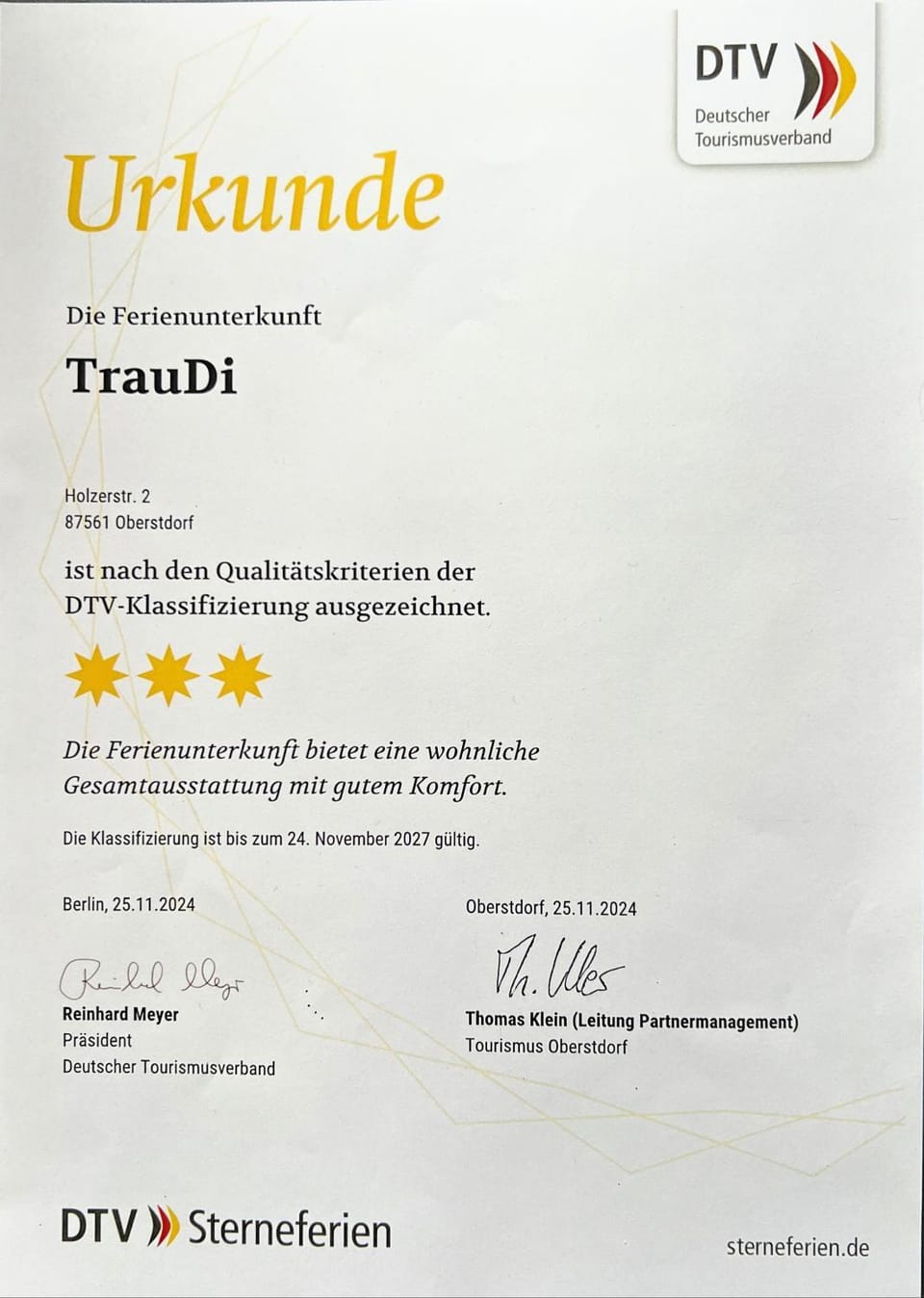 Certificate/Award
