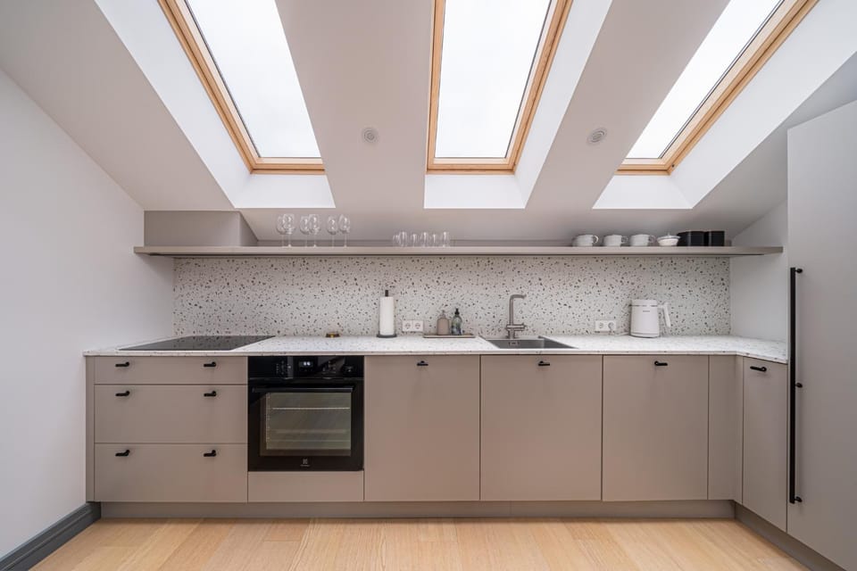 Kitchen or kitchenette, dishwasher
