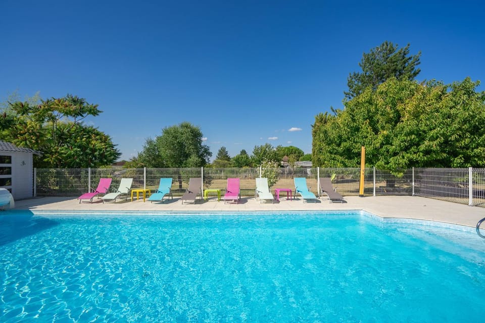 Property building, Living room, Swimming pool