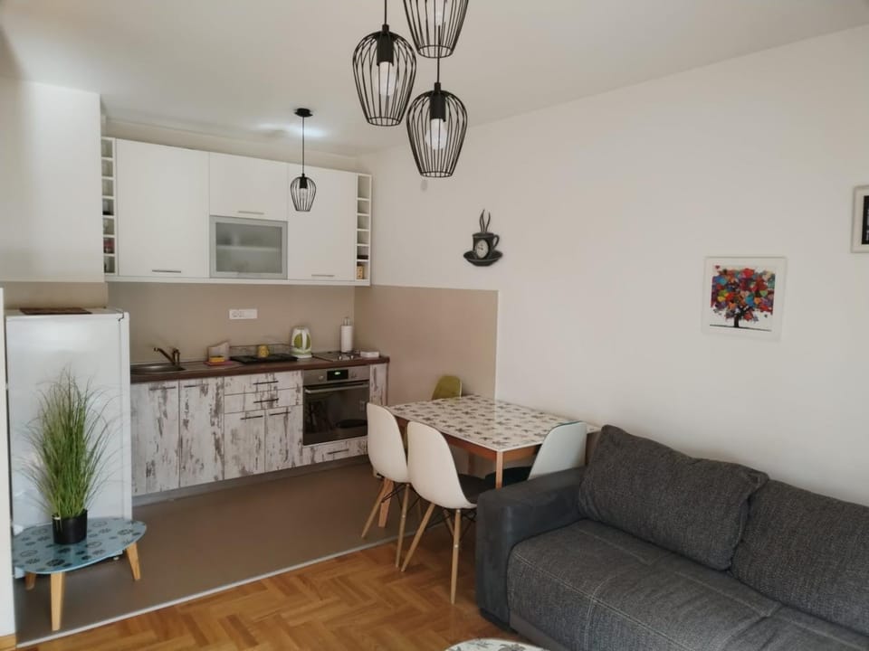 Kitchen or kitchenette, Living room, Seating area, Dining area, oven, stove