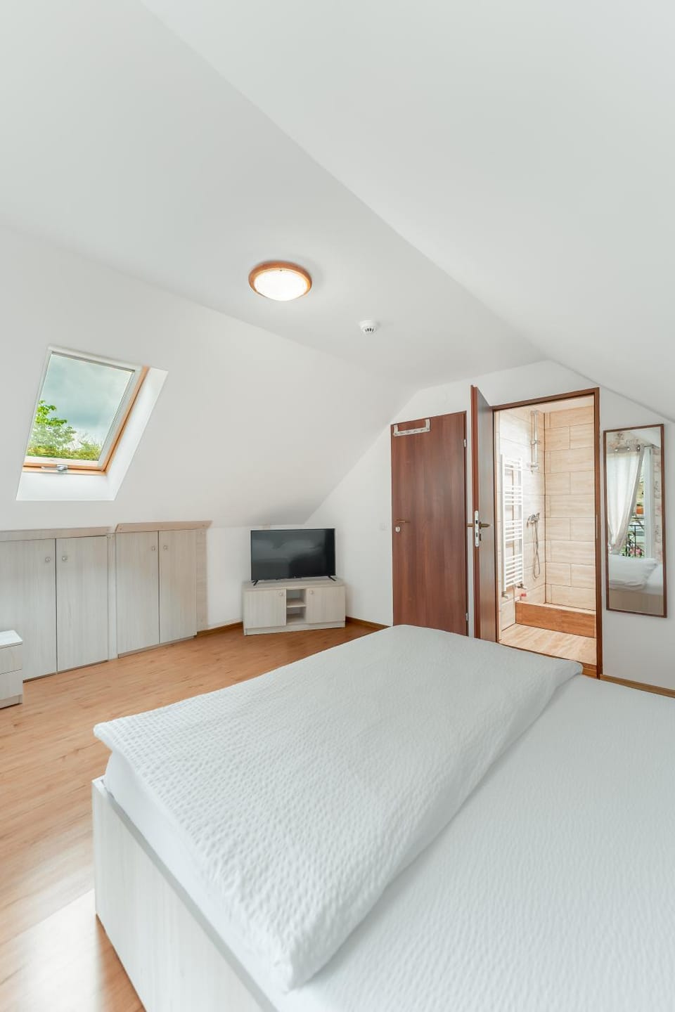 Bed, TV and multimedia, Photo of the whole room, Bedroom