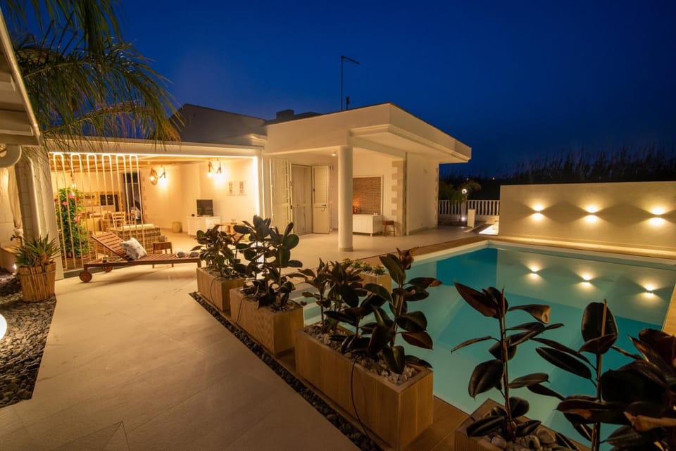 Property building, Living room, Swimming pool