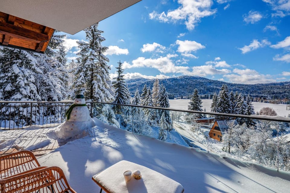 Winter, Balcony/Terrace, Mountain view