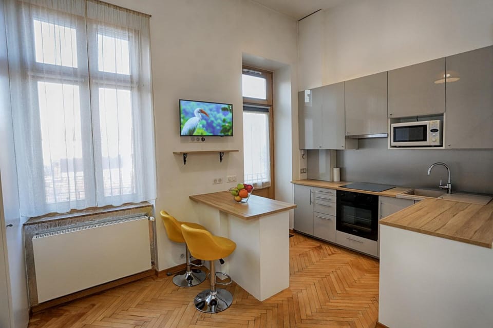 TV and multimedia, Kitchen or kitchenette, Dining area, minibar, oven, stove, toaster