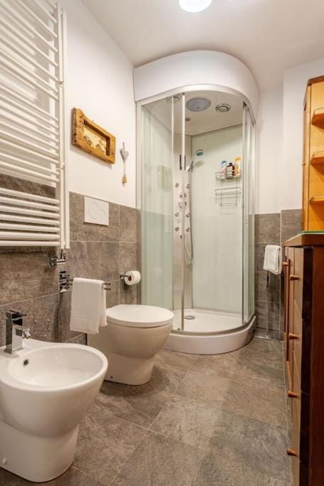 Shower, Toilet, Bathroom, bidet, towels