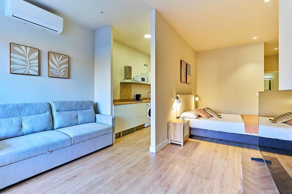 Living room, Photo of the whole room, Seating area, Bedroom, air conditioner