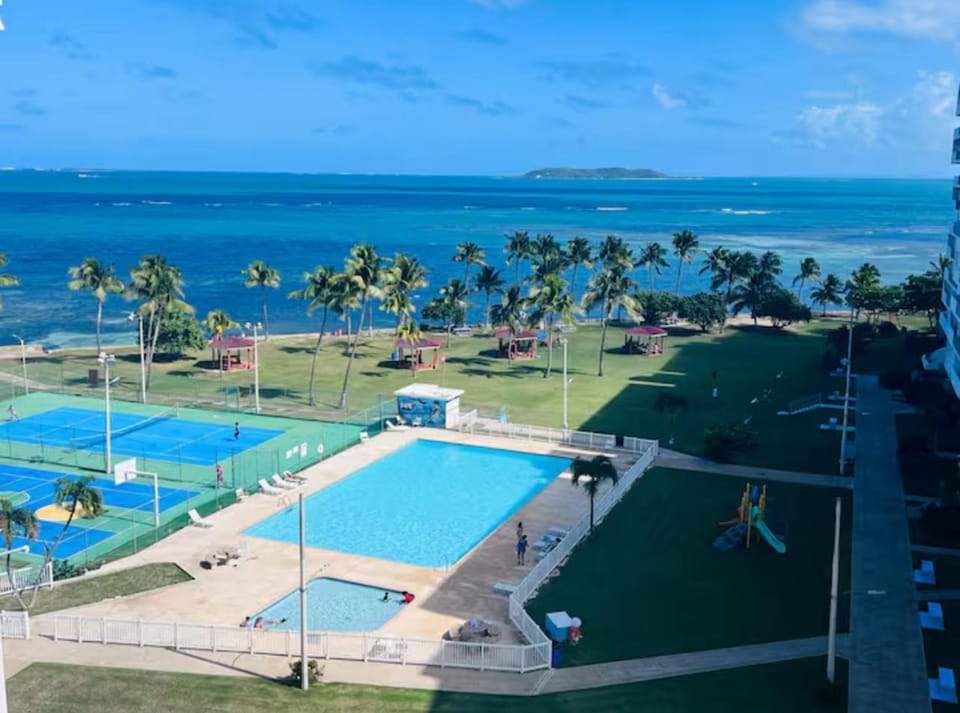 Beach, Tennis court, Pool view, Swimming pool