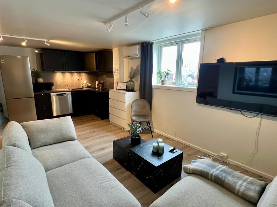 Kitchen or kitchenette, Living room, Seating area, oven