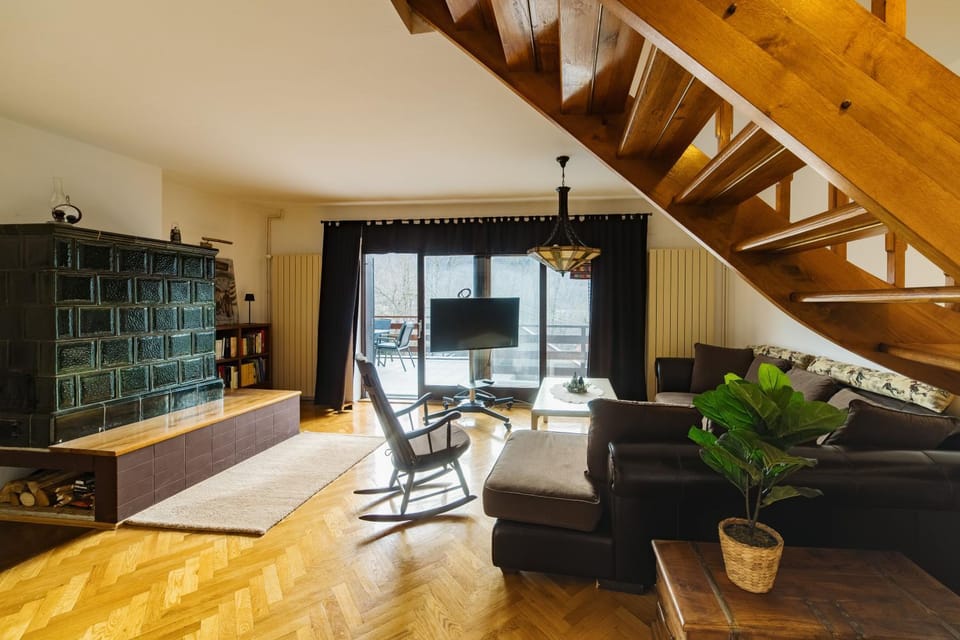 Day, Library, TV and multimedia, Balcony/Terrace, Living room, fireplace, internet