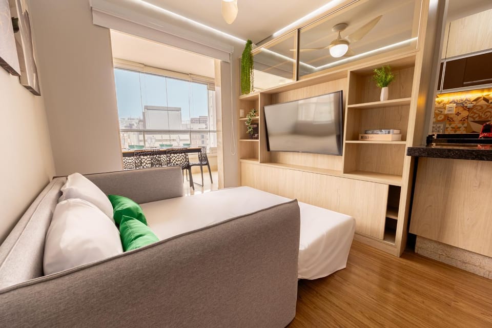 Easy Star - Zoom Bela Vista - Belo apto c/ 2 quartos, vaga e varanda na Paulista Apartment in Sao Paulo City