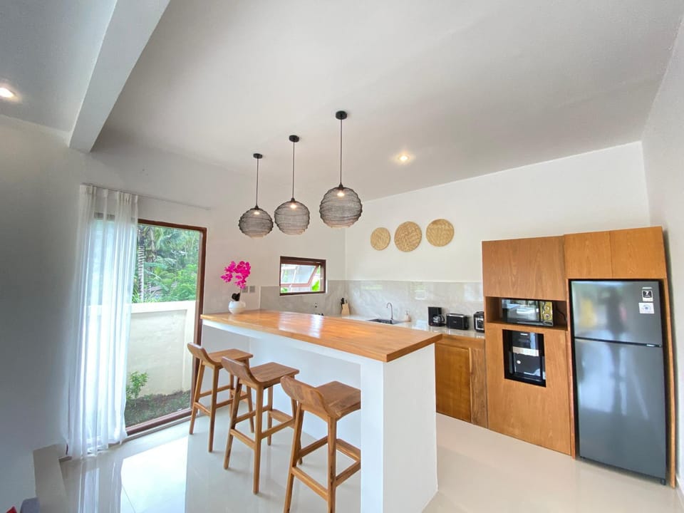 Kitchen or kitchenette, dishwasher, stove, toaster