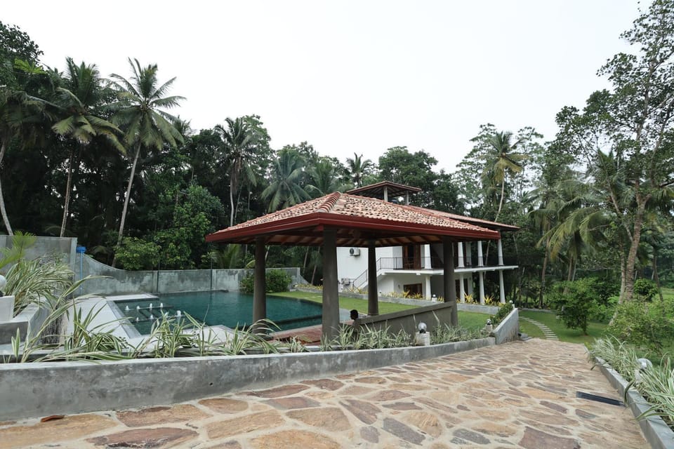 Property building, Day, Natural landscape, Garden, Garden view, Pool view, Swimming pool