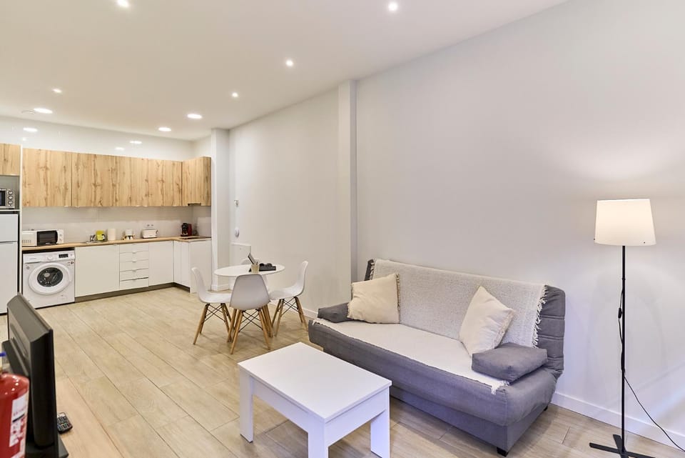 Living room, kitchen