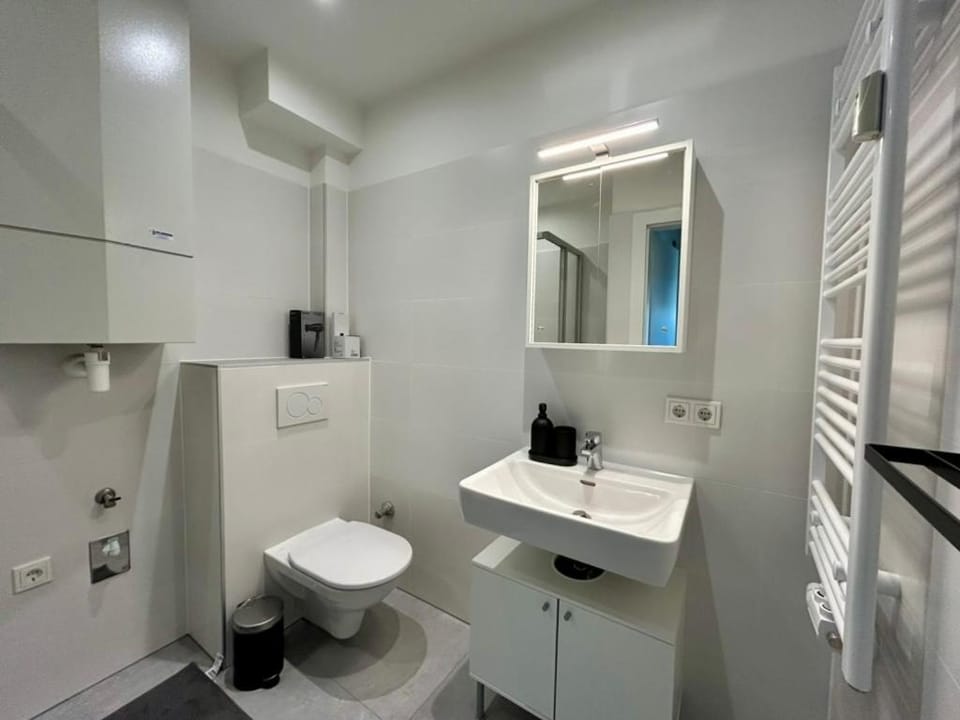 Shower, Toilet, Bathroom, towels