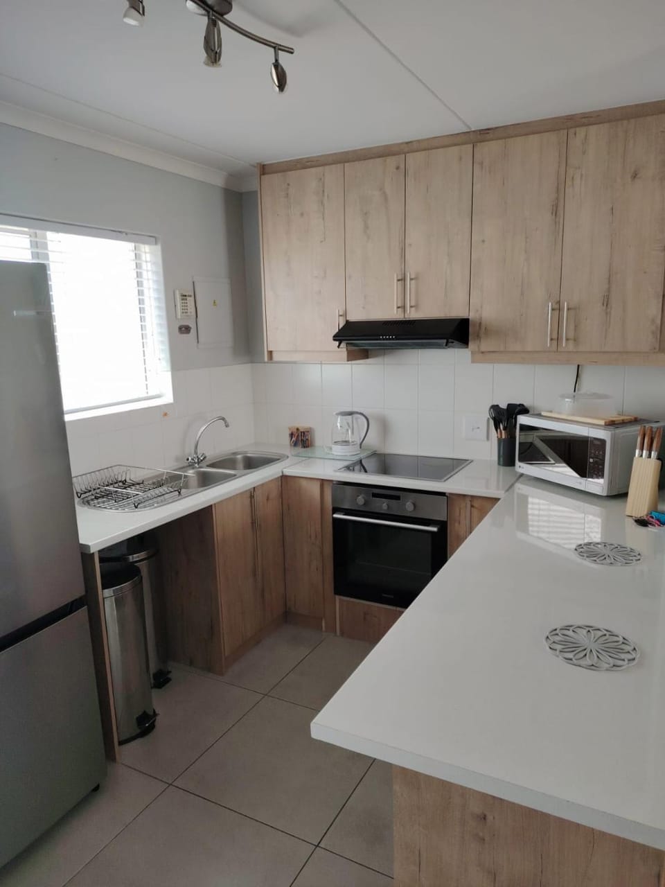 Kitchen or kitchenette, stove, toaster