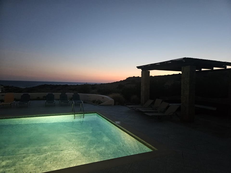 Pool view, Sunset