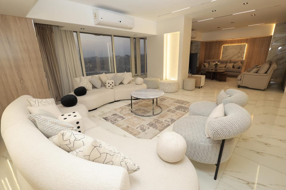 Luxury 3BR Modern with Nile View from All Rooms Apartment in Cairo