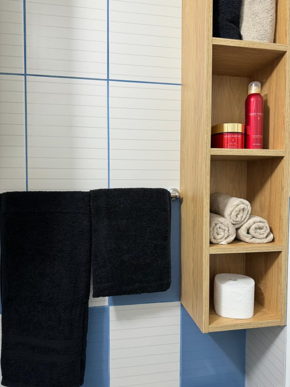 Property building, Bathroom, towels