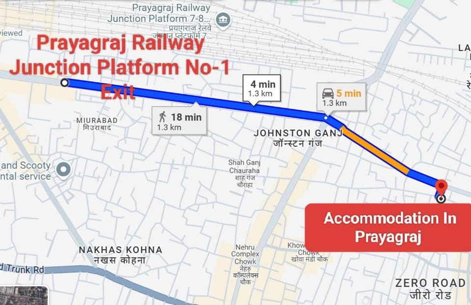Accommodation In Prayagraj, Near Railway Station Triveni Sangam, Allahabad Hostel in Uttar Pradesh