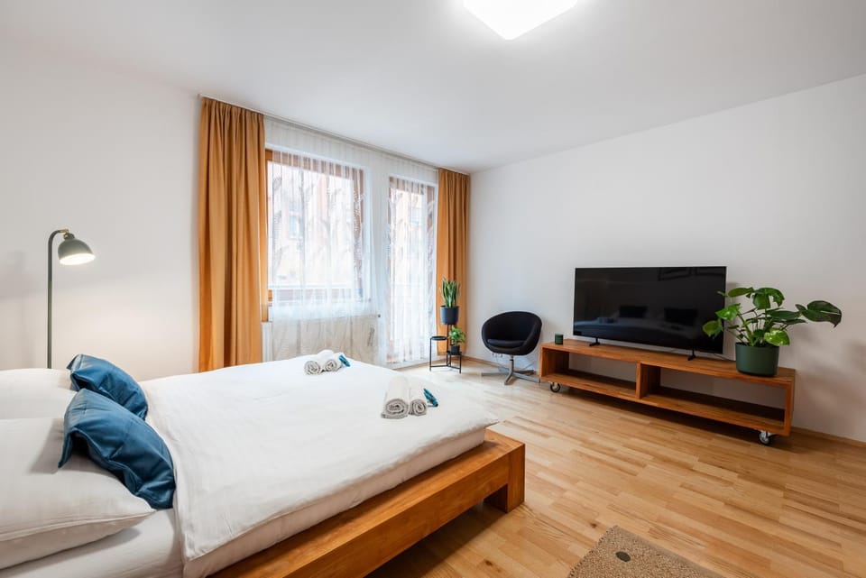 Bed, TV and multimedia, Balcony/Terrace, Bedroom