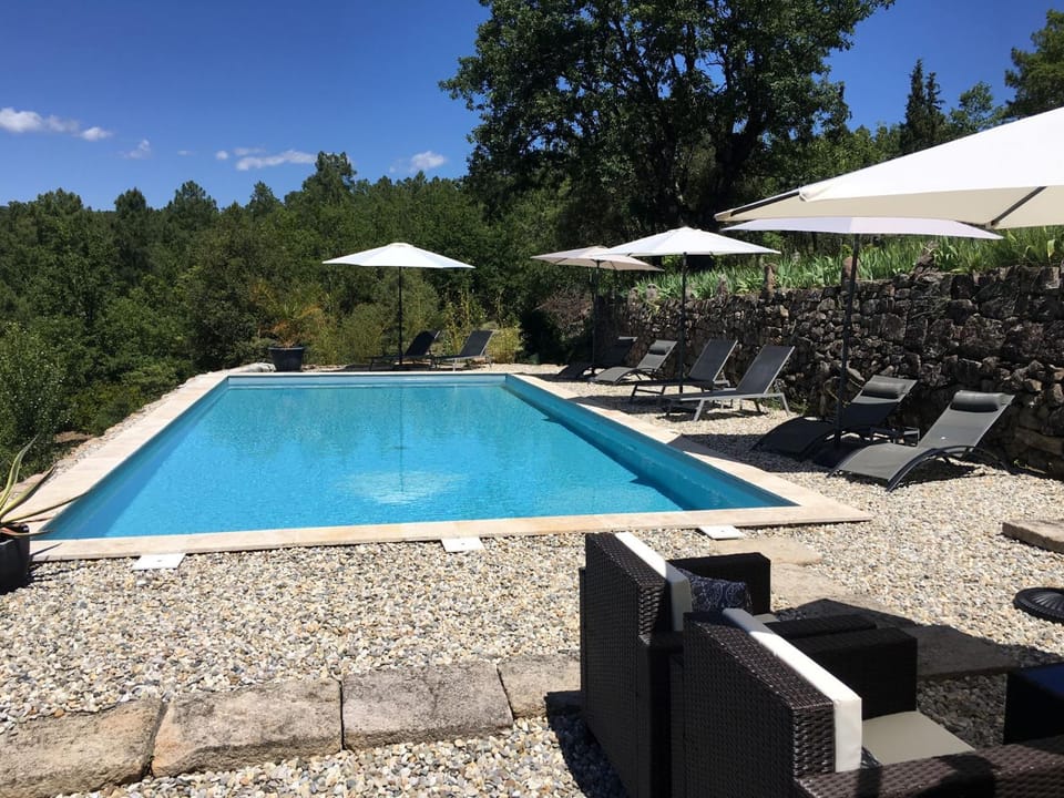 Natural landscape, Pool view, Swimming pool, sunbed