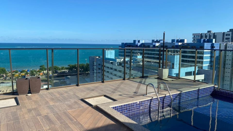 Property building, View (from property/room), Balcony/Terrace, Beach, Sea view, Swimming pool