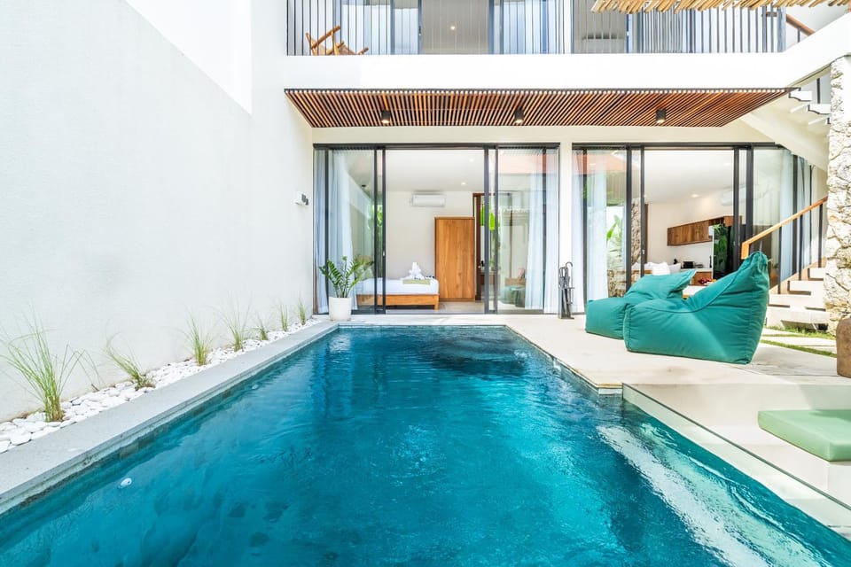 Patio, Seating area, Pool view, Swimming pool, sunbed