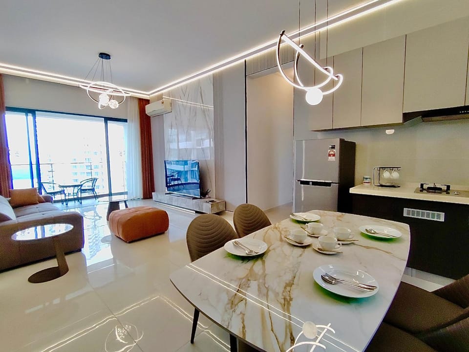Living room, kitchen