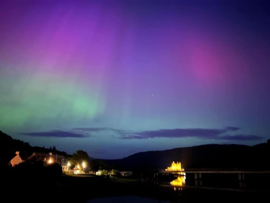 Nearby landmark, Night, Natural landscape