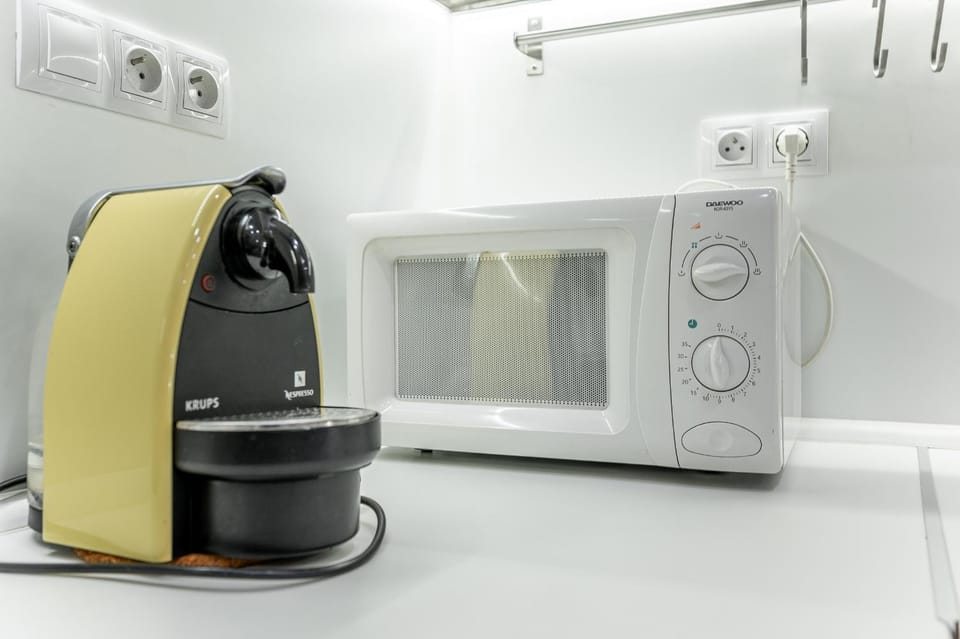 Kitchen or kitchenette, toaster