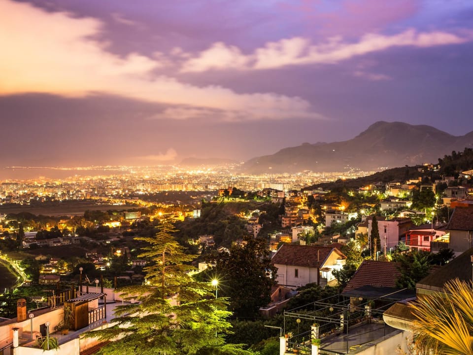 Night, Bird's eye view, City view