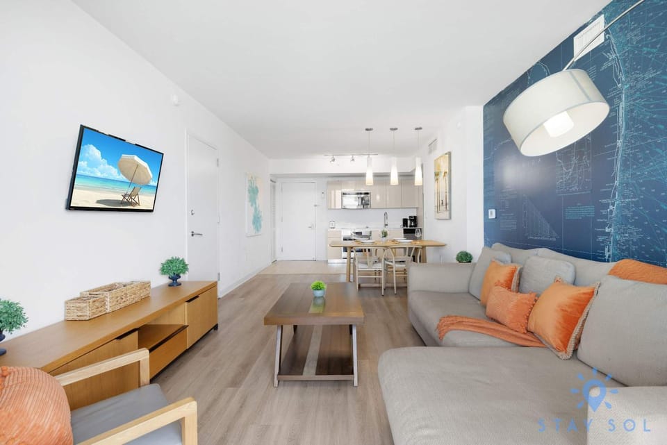 Modern Resort -Balcony Views & Pool Apartment in Hallandale Beach