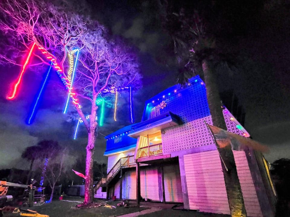 Property building, Night, Natural landscape