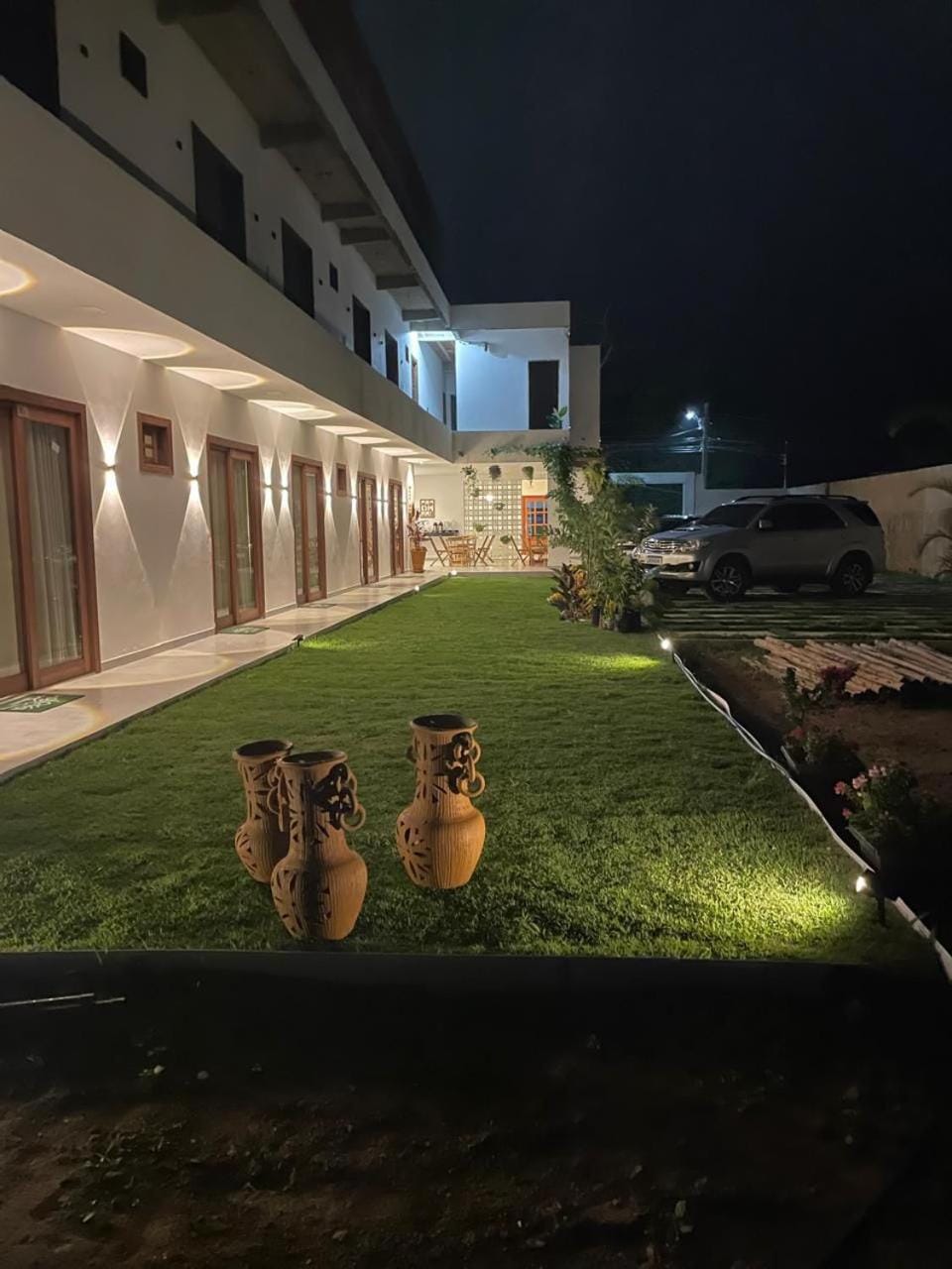 Night, Garden, Garden view