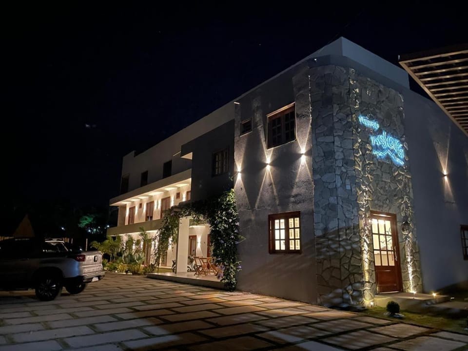 Property building, Night, Parking