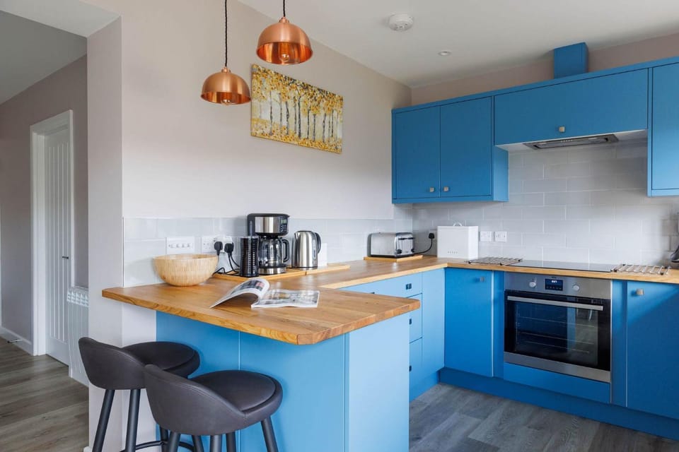 Coffee/tea facilities, Kitchen or kitchenette, oven, stove, toaster