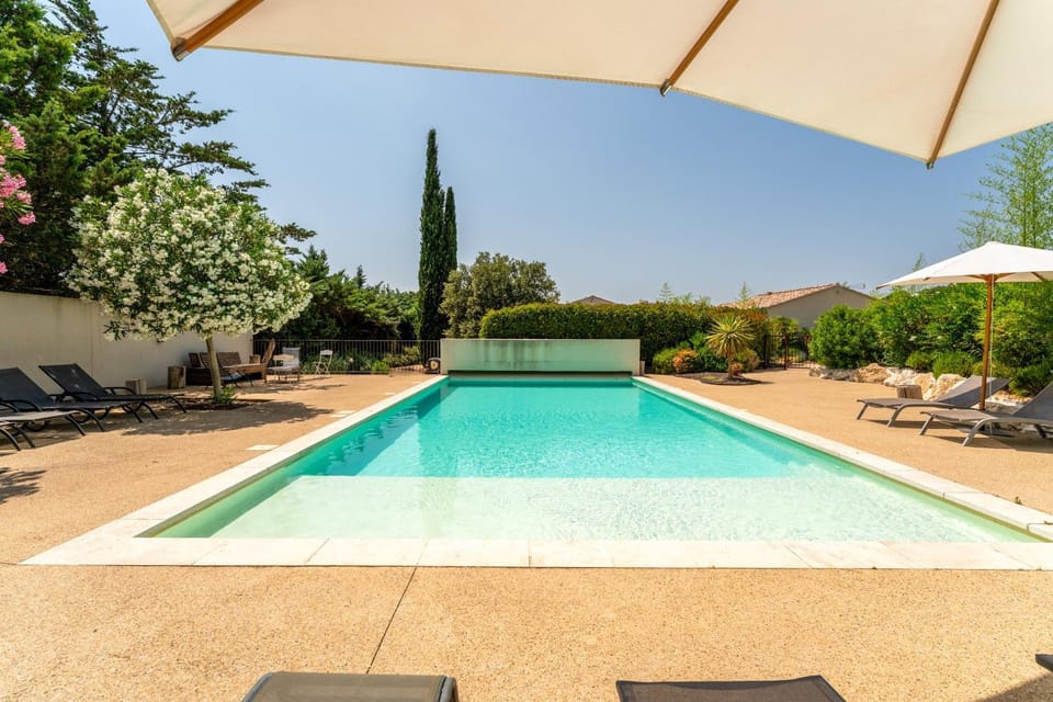 Property building, Living room, Swimming pool