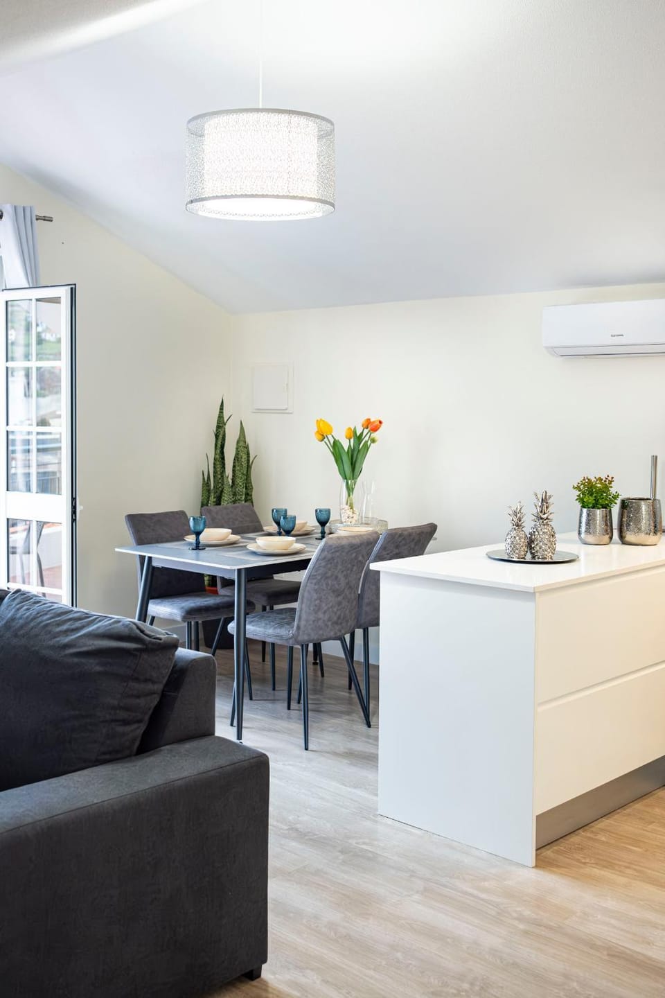 Dining area, air conditioner