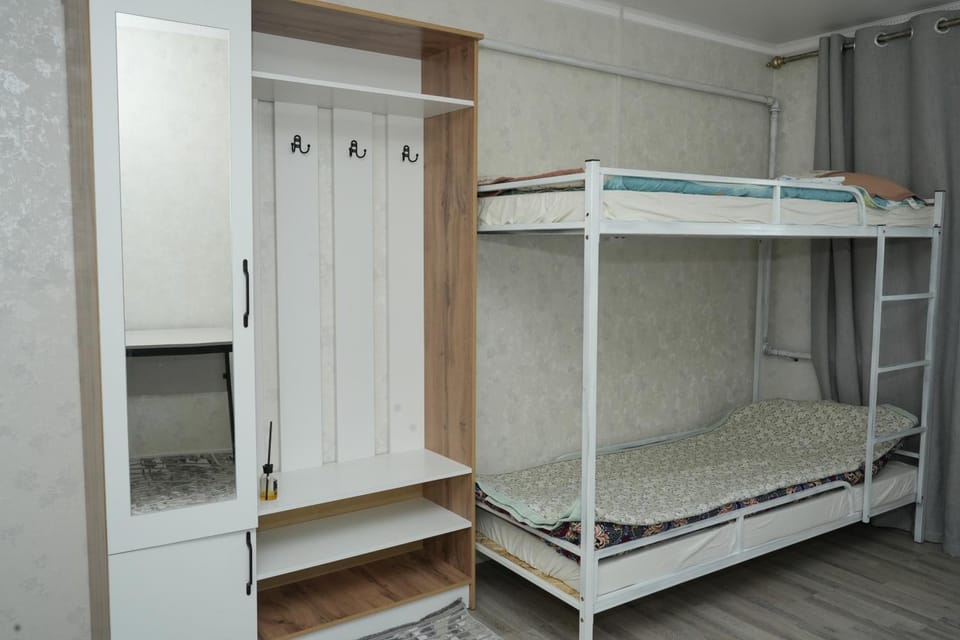 Bed, Photo of the whole room, Bedroom, bunk bed, wardrobe