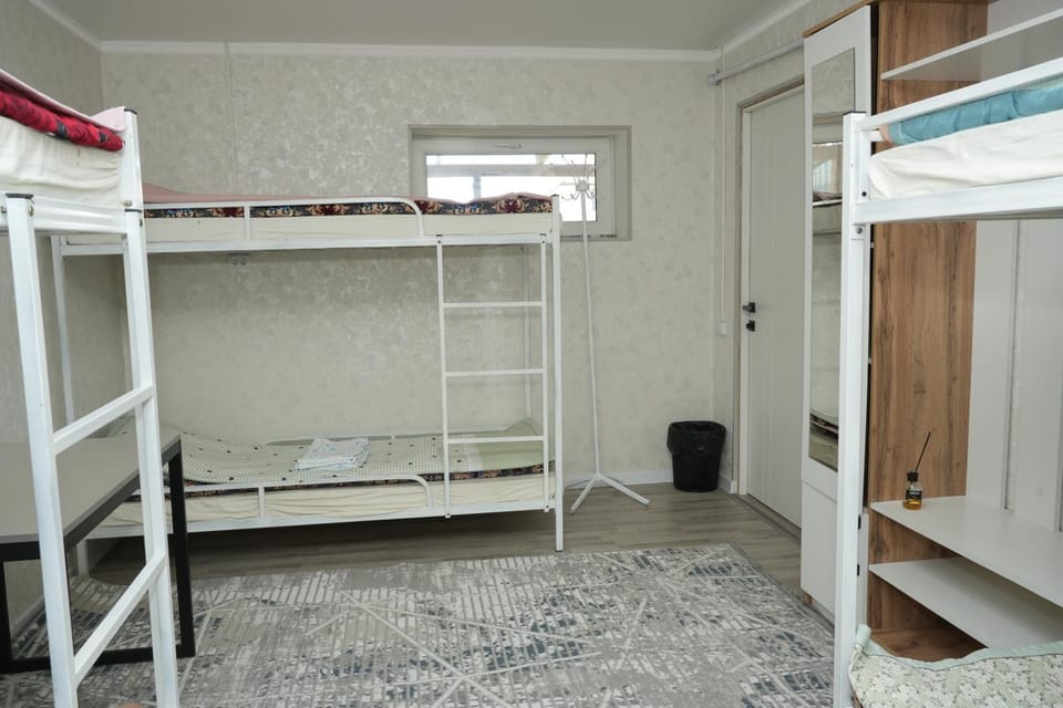 Bed, Photo of the whole room, bunk bed, wardrobe